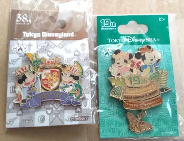 도쿄 디즈니랜드 38주년 핀 배지 도쿄디즈니씨 19주년 핀 배지