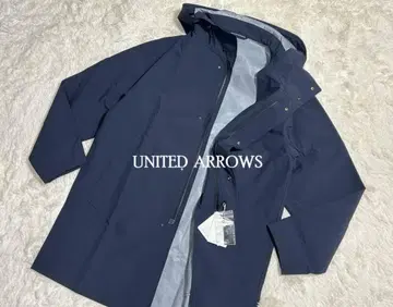 새상품 유나이티드 애로우즈 3층 원단 발수 & 방풍 후드 코트 네이비 M