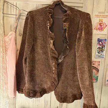 구제 의류 가디건 페어리 그런지 레이스