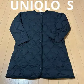 새상품급 유니클로 UNIQLO 울트라 라이트 다운 자켓 노카라 S 블랙
