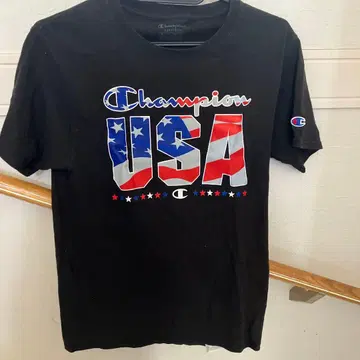 Champion USA 티셔츠 블랙