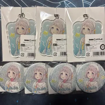 학원 아이돌 마스터 DMM 스크래치 카츠라기 리이야 캔뱃지+아크릴 키링