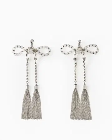 tanakadaisuke crystal ribbon chain 귀걸이