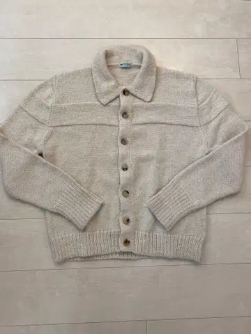 INIS MEAIN 카라 부착 가디건 알파카 아일랜드제