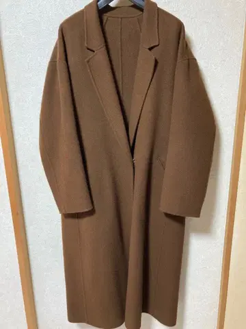 유나이티드 애로우즈 그린 레이블 리라싱 다크 브라운 롱 코트