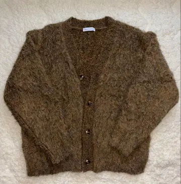 샤기 니트 릴랙스 가디건