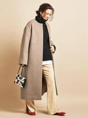 BEAUTY&YOUTH 노카라 롱 코트