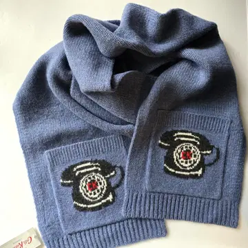 [ 택 포함 새상품 ] 캐스키드슨 CathKidston 머플러 포켓 부착