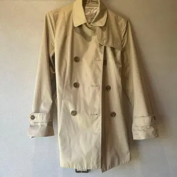 쿠미쿄쿠 베이지 더블 브레스트 트렌치코트