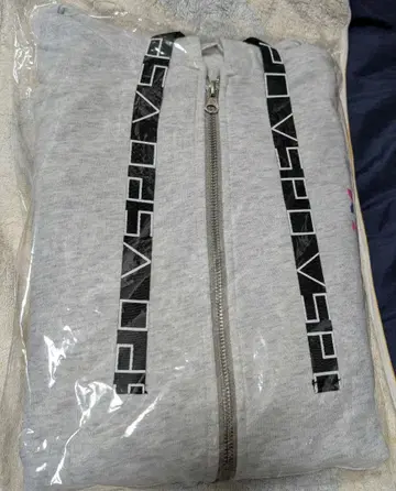 고양이 타츠나 2주년 기념 2024 오버 사이즈 후드티 그레이 L 사이즈