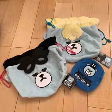 BIGBANG KRUNK 곰 파우치 복조리 3종 세트