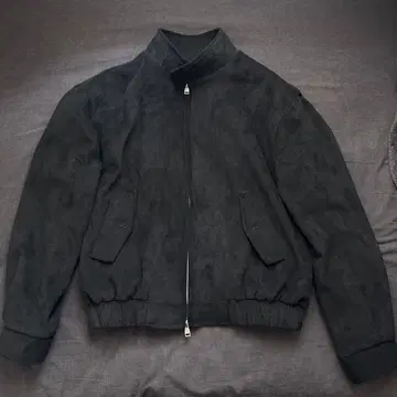 블랙 스웨이드풍 자켓