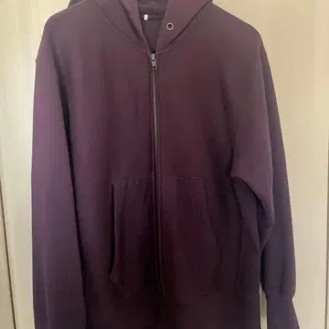 GU 버건디 집업 후디