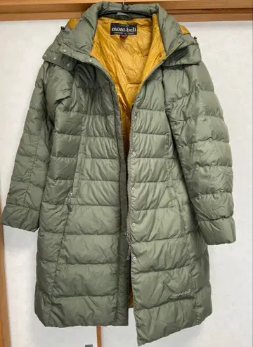 몽벨 롱 다운 자켓 올리브 그린