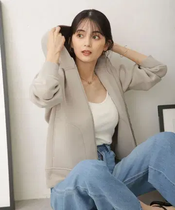 나노 유니버스 테크 종이상자 더블 지퍼 후드티 그레이지