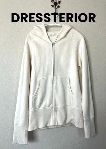 DRESSTERIOR 드레 스테리아 속기모 긴팔 집업 후드티 화이트