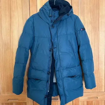 PEUTEREY 후드 부착 다운 자켓 S 네이비