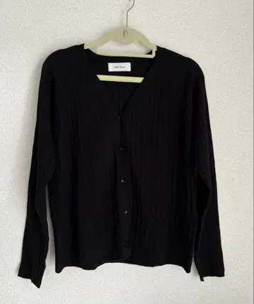 Mille Over 블랙 가디건 V넥 사이즈 0