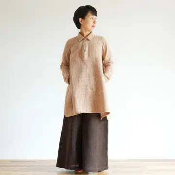 우사토 의류 튜닉 풀오버 초목 염색 우사토 ussato