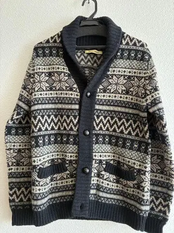 저널 스탠다드 노르딕 무늬 가디건