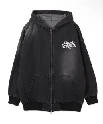 WEGO 빈티지 워시 BIG 후드 블루종