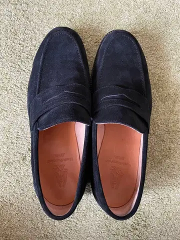 허시파피 로퍼 26.5cm 스웨이드 블랙 계열