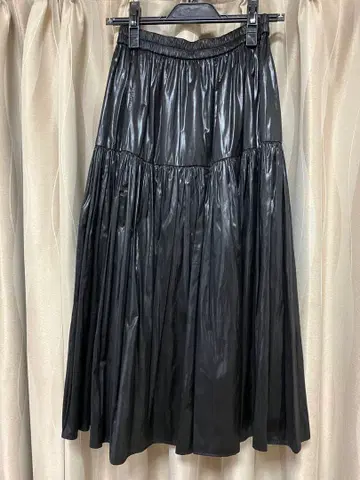 아나이 블랙 플레어 롱 스커트 사이즈:34