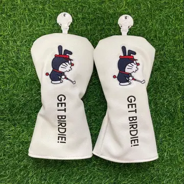 새상품 도라에몽 골프클럽 헤드커버 페어웨이 우드*2 화이트 3W+5W