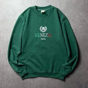VENEZIA 베네치아 이탈리아 자수 로고 트리콜로 스트릿 그린 L