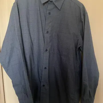 그레이 체크 무늬 긴팔 셔츠 S