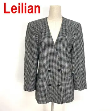 A4953 레리안 노카라 자켓 울 하운드투스 안감 있음 블랙 9