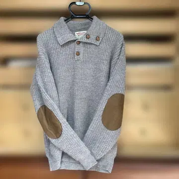 남성용 옷깃, 엘보 배치 포함, 따뜻한 스웨터