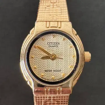 CITIZEN 쿼츠 방수 골드 손목시계