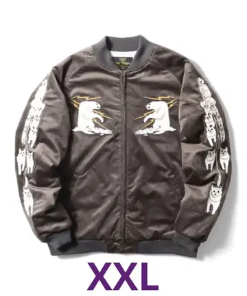 HOUSTON 벨벳 스카잔 ALASKA 패턴 수베니어 자켓 XXL