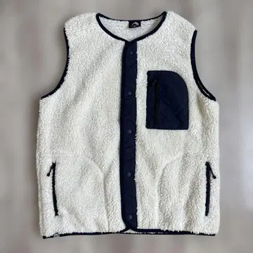 워크맨 보아 플리스 베스트 화이트/네이비 M