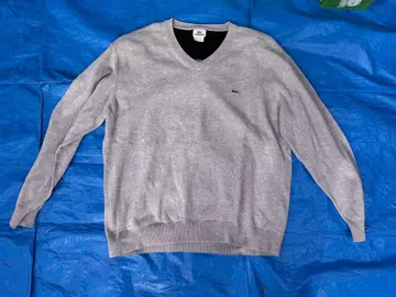 LACOSTE 그레이 V넥 스웨터 사이즈 7