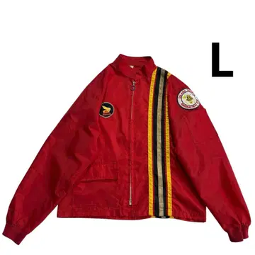 70s HONDA 프리메이슨 나일론 레이싱 자켓 L 빨간색