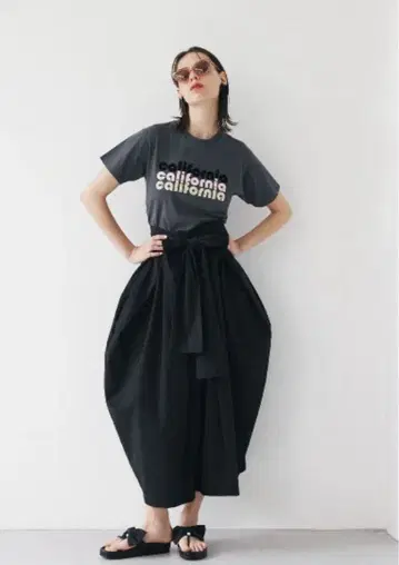 COEL 빅 리본 코쿤 스커트 블랙 36
