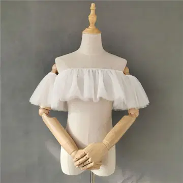 소프트 튤 화이트 볼레로