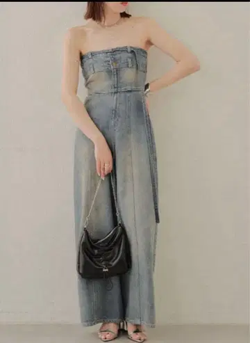 chico 치코 데님 베어 와이드 콤비네존 프리 사이즈