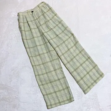 JEANASIS 지나시스 * 도비 컬러 체크 와이드 팬츠 (F)