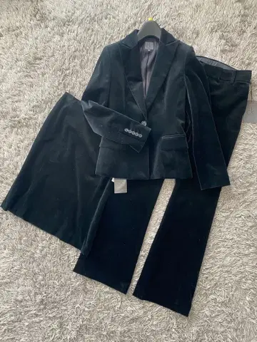 CK 벨벳 자켓 스커트 팬츠 3종 세트