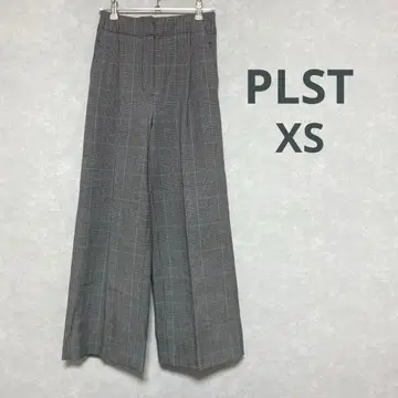 PLST 웜 리저브 와이드 팬츠 글렌체크 XS