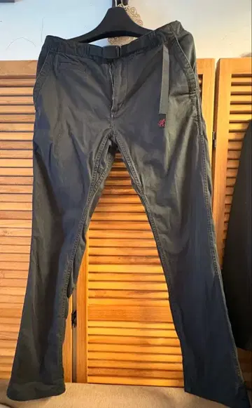 블랙 워크 팬츠 벨트 포함