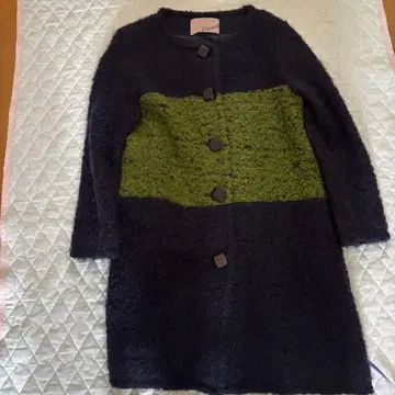 배색 코트 M 사이즈