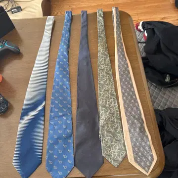 넥타이 5개 세트 컬러풀