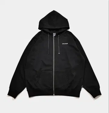 APPLEBUM LOGO Z/U SWEAT PARKA BLACK