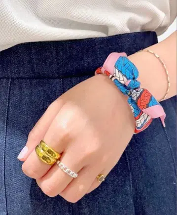 ear PAPILLONNER 이아파피요네 스테인리스 더블 링 골드