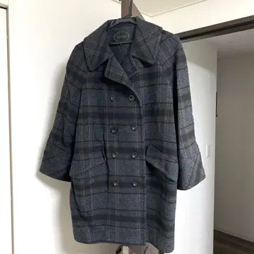 Untitled 코트 체크 무늬 사이즈 2