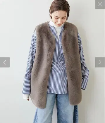 미사용에 가까운 Whim Gazettee 에코 퍼 베스트 그레이지